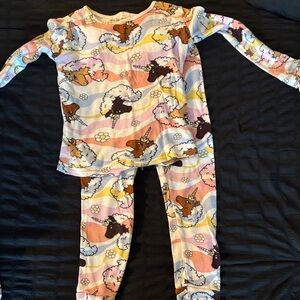 Kids Unicorn and Sheep Pajama Set - Multicolor